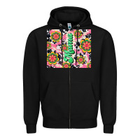 Black mama with hippie daisies Zipper Hoodie - TumblerDesignByShophia