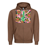 Chestnut mama with hippie daisies Zipper Hoodie - TumblerDesignByShophia