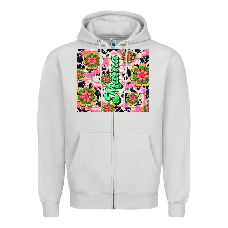 Mama With Hippie Daisies Zipper Hoodie by TumblerDesignByShophia | Teevron