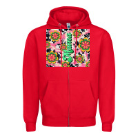 Red mama with hippie daisies Zipper Hoodie - TumblerDesignByShophia