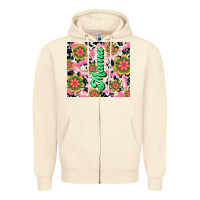 Sandshell mama with hippie daisies Zipper Hoodie - TumblerDesignByShophia