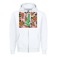 White mama with hippie daisies Zipper Hoodie - TumblerDesignByShophia