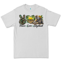 Dove Grey Peace Love Elephant Premium Tee - LillyAllenDesigns