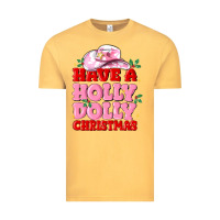 Vintage Mustard have a holly dolly christmas Vintage Tee - MaliasSmallBusiness