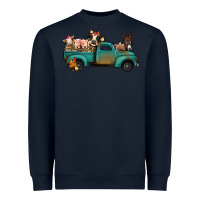 Navy farm animals truck Heavyweight Sweatshirt - Jasminsmagicworld