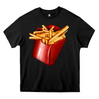 Black french fries Heavy Core Tee - AdoDesignShop