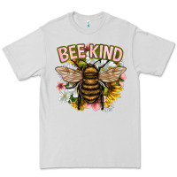 Dove Grey bee kind Premium Tee - NancyCooperArtShop