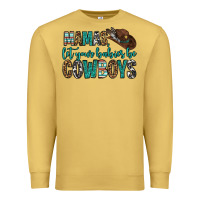 Antique Gold mama's let your babies be cowboys Premium Sweatshirt - OliviaCreatesArt