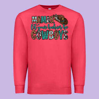 Mama's Let Your Babies Be Cowboys Premium Sweatshirt Designed By Oliviacreatesart