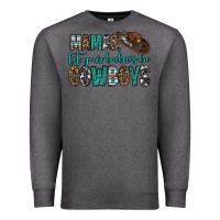 Charcoal Heather mama's let your babies be cowboys Premium Sweatshirt - OliviaCreatesArt
