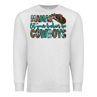 Oatmeal Heather mama's let your babies be cowboys Premium Sweatshirt - OliviaCreatesArt