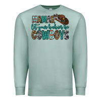Seafoam mama's let your babies be cowboys Premium Sweatshirt - OliviaCreatesArt