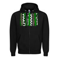 Black Soccer brushstroke Zipper Hoodie - HowdyJamesFarm