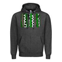 Charcoal Heather Soccer brushstroke Zipper Hoodie - HowdyJamesFarm