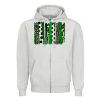 Dove Grey Soccer brushstroke Zipper Hoodie - HowdyJamesFarm