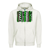 Oatmeal Heather Soccer brushstroke Zipper Hoodie - HowdyJamesFarm