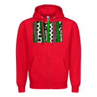 Red Soccer brushstroke Zipper Hoodie - HowdyJamesFarm