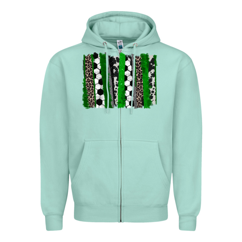 Soccer Brushstroke Zipper Hoodie by HowdyJamesFarm | Teevron