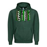 Sports Green Soccer brushstroke Zipper Hoodie - HowdyJamesFarm