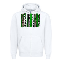 White Soccer brushstroke Zipper Hoodie - HowdyJamesFarm