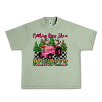 Oil Green nothing runs like a reindeer Urban Heavy Tee - MaliasSmallBusiness