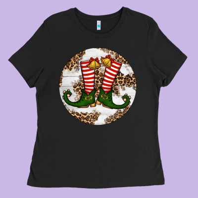 Elf Shoes Christmas Ladies Tee Designed By Ranaportraitstore