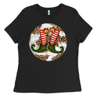 Black Elf Shoes Christmas Ladies Tee - RanaPortraitStore