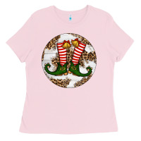 Bubblegum Pink Elf Shoes Christmas Ladies Tee - RanaPortraitStore