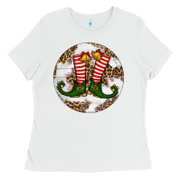 White Elf Shoes Christmas Ladies Tee - RanaPortraitStore