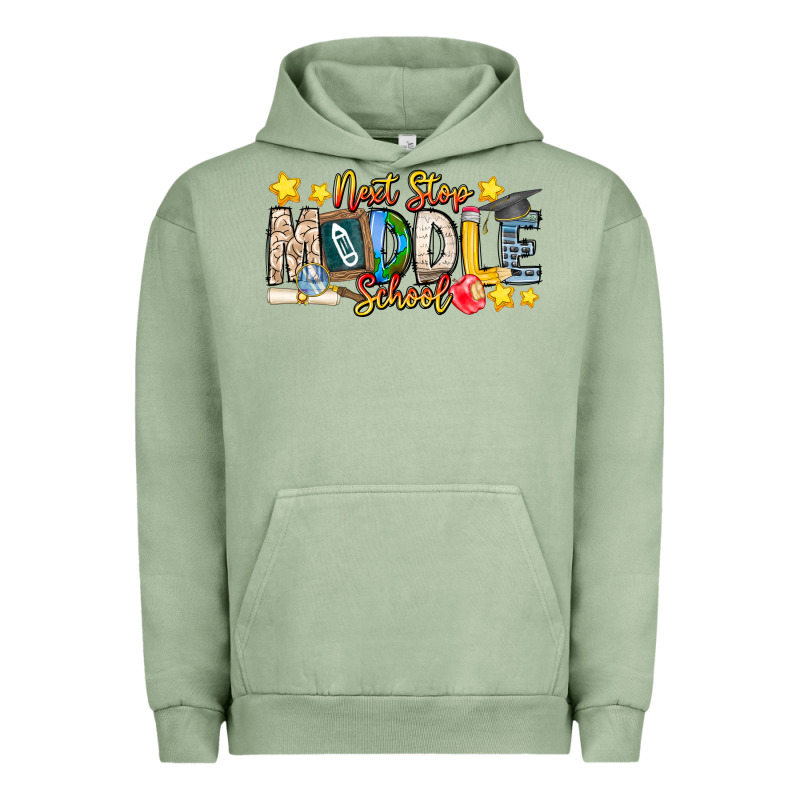 Next Stop Middle School Urban Hoodie by CowhideDigitalArt | Teevron