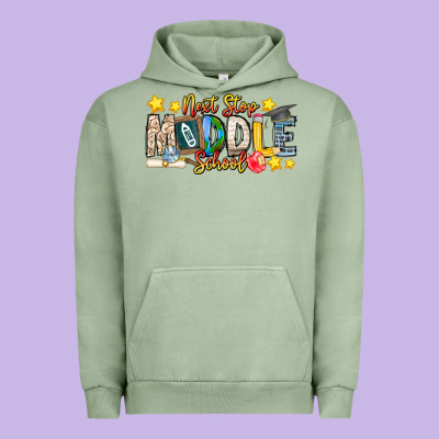 Next Stop Middle School Urban Hoodie Designed By Cowhidedigitalart