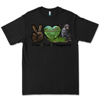 Black Peace Love Chimpanzee Premium Tee - LillyAllenDesigns