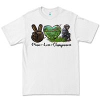 White Peace Love Chimpanzee Premium Tee - LillyAllenDesigns