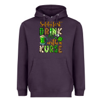Plum St. Patrick's Safety first drink with a Nurse Heavyweight Hoodie - OliviaCreatesArt
