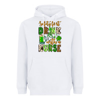 White St. Patrick's Safety first drink with a Nurse Heavyweight Hoodie - OliviaCreatesArt