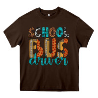 Chocolate Brown school bus driver Heavy Core Tee - Artiststas