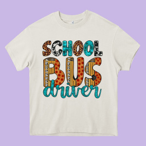 School Bus Driver Heavy Core Tee Designed By Artiststas