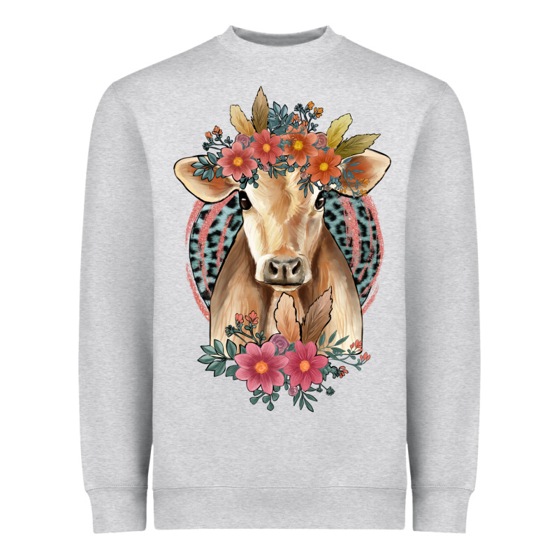 Flower Cow Heavyweight Sweatshirt by Jasminsmagicworld | Teevron