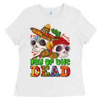 White mexican day of the dead Ladies Tee - AdoDesignShop