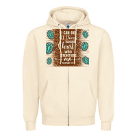 Sandshell i can do all things through christ who strengthens Zipper Hoodie - TumblerDesignByShophia