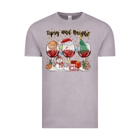 Tipsy And Bright Christmas Vintage Tee | Teevron