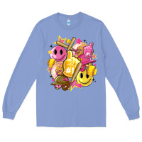 Colony Blue retro softball Long Sleeve Tee - Artiststas