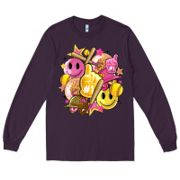 Plum retro softball Long Sleeve Tee - Artiststas