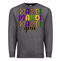 Charcoal Heather mardi mardi mardi gras Premium Sweatshirt - OliviaCreatesArt