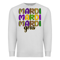 Dove Grey mardi mardi mardi gras Premium Sweatshirt - OliviaCreatesArt