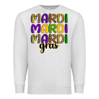 Oatmeal Heather mardi mardi mardi gras Premium Sweatshirt - OliviaCreatesArt