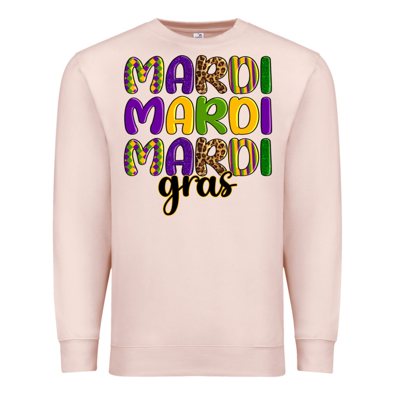 Mardi Mardi Mardi Gras Premium Sweatshirt by OliviaCreatesArt | Teevron