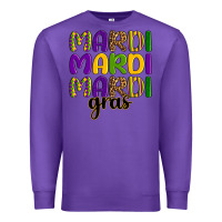 Purple mardi mardi mardi gras Premium Sweatshirt - OliviaCreatesArt