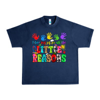 Navy I love my job for all the little reasons Urban Heavy Tee - MaliasSmallBusiness