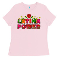 Bubblegum Pink latina power Ladies Tee - AdoDesignShop